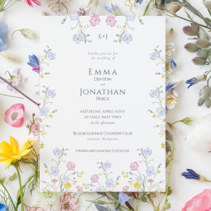 Meadow Wildflower Garden Wedding Invitation