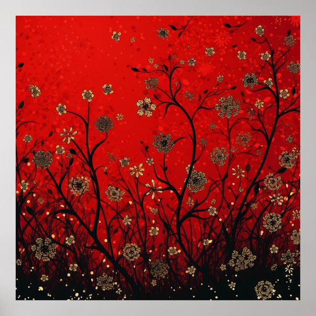 Meadow wildflower  modern poster (Front)