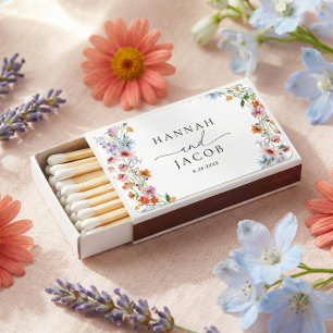 Meadow Wildflower Wedding Matchboxes