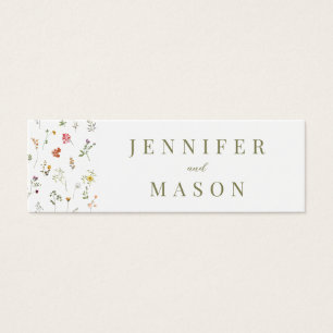 Meadow Wildflower Wedding QR Registry Insert Card