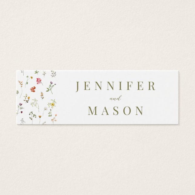 Meadow Wildflower Wedding QR Registry Insert Card (Front)