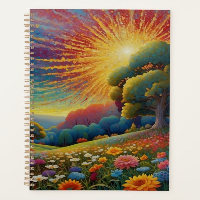 Meadow Wildflowers Colorful Art Planner (Front)