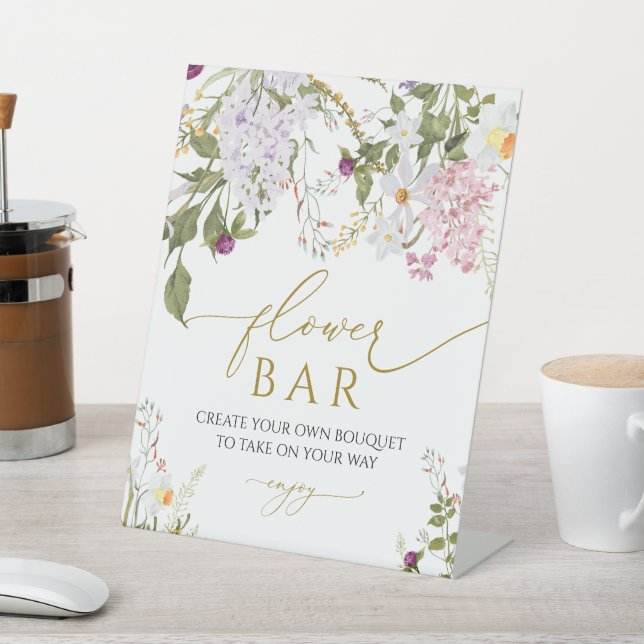 Meadow Wildflowers Flower Bar Sign (In SItu)