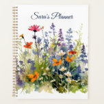 Meadow Wildflowers Personalized Planner<br><div class="desc">Meadow Flowers Personalized Planner
Customize with your own name or saying</div>