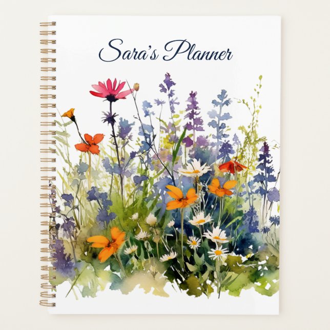 Meadow Wildflowers Personalized Planner (Front)