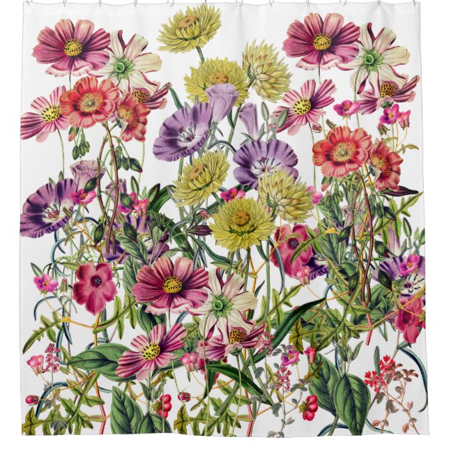 Meadow Wildflowers Shower Curtain (Front)