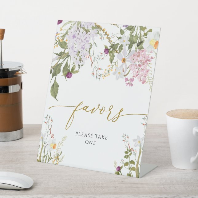 Meadow Wildflowers Shower Favors Sign (In SItu)