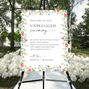 Meadow Wildflowers Unplugged Wedding Ceremony Foam Board