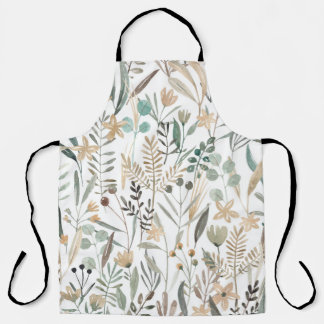 Meadow Wildflowers: Watercolor Charm. Apron