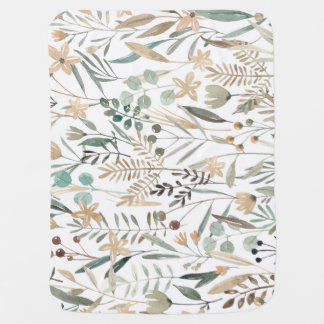 Meadow Wildflowers: Watercolor Charm. Baby Blanket