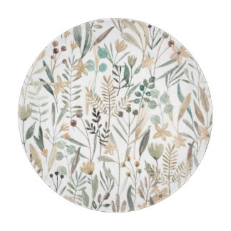 Meadow Wildflowers: Watercolor Charm. Cutting Board