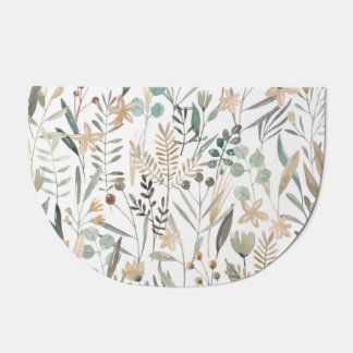 Meadow Wildflowers: Watercolor Charm. Doormat