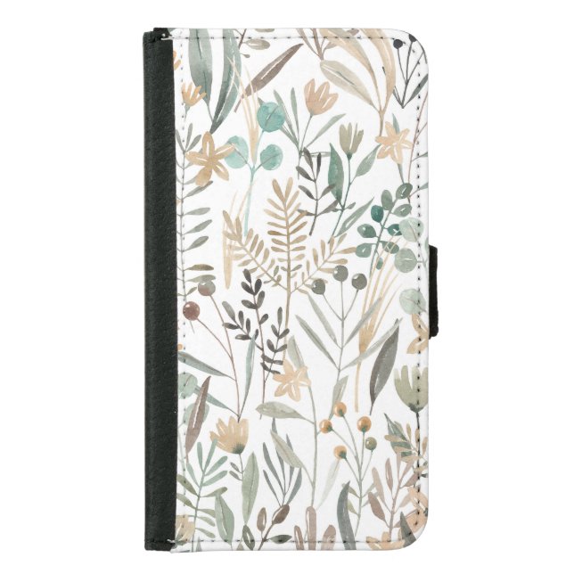 Meadow Wildflowers: Watercolor Charm. Samsung Galaxy Wallet Case (Front)