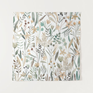 Meadow Wildflowers: Watercolor Charm. Tapestry