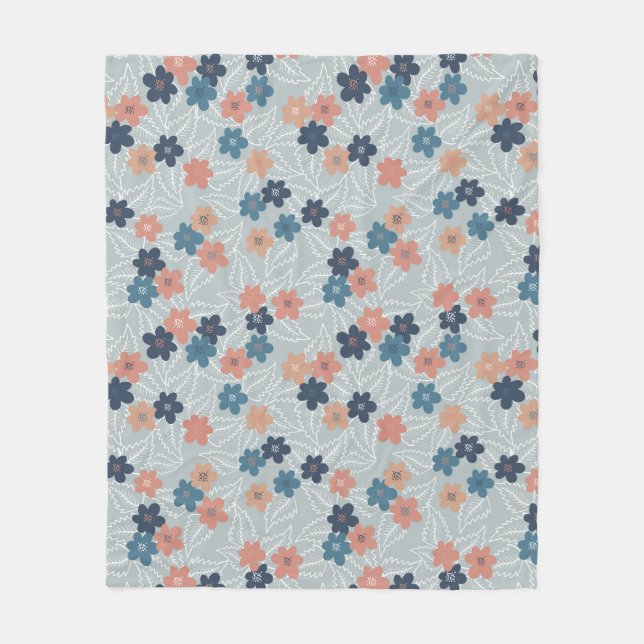 Meadow with colorful spring flowers fleece blanket (Front)
