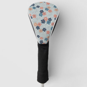 Meadow with colorful spring flowers golf head cover
