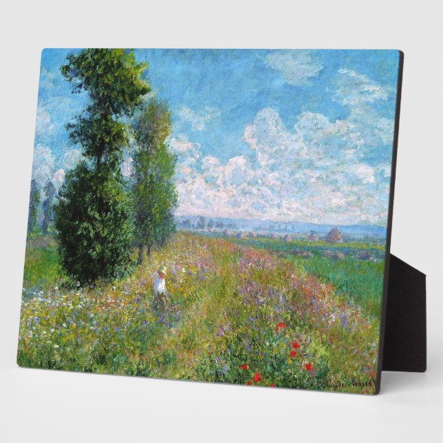 Meadow with Poplars by Claude Monet Plaque (Side)