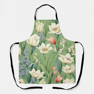 Meadow with Tulips and Wildflowers Apron