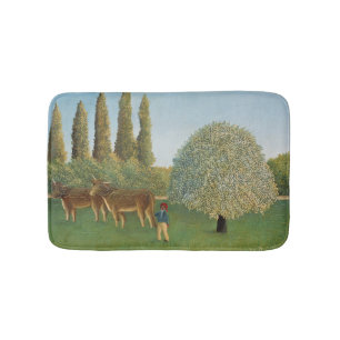 Meadowland (The Pasture), Henri Rousseau, 1910 Bath Mat