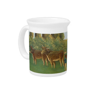 Meadowland (The Pasture), Henri Rousseau, 1910 Beverage Pitcher