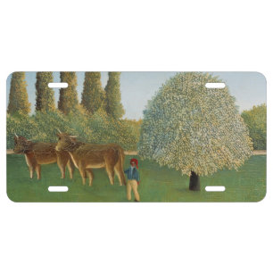 Meadowland (The Pasture), Henri Rousseau,  1910 License Plate