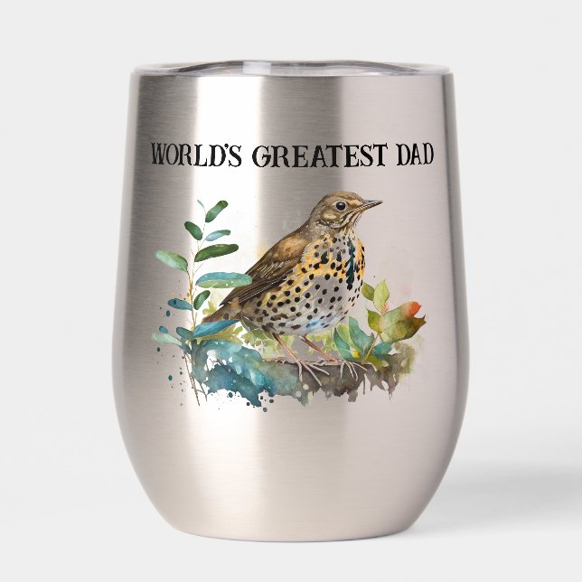 Meadowlark World's Greatest Dad Thermal Wine Tumbler (Back)