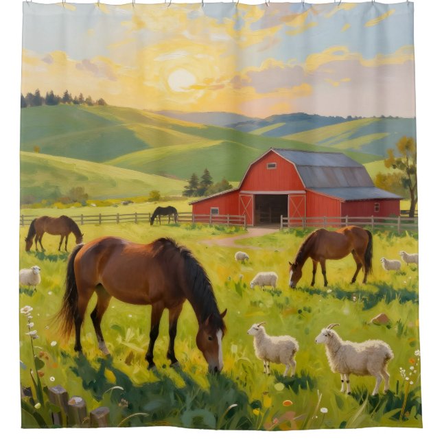 Meadowlight Morning Shower Curtain (Front)