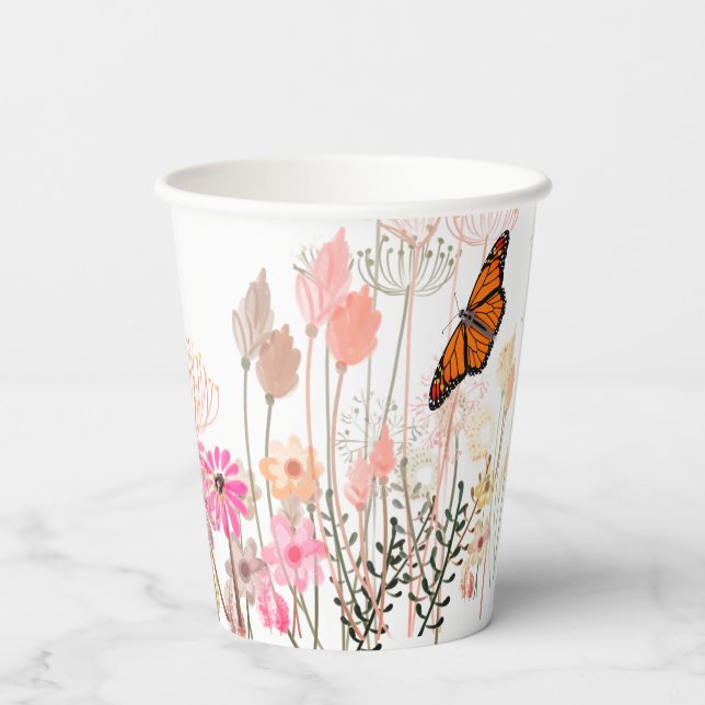 Meadows Butterfly  Paper Cups (Back)