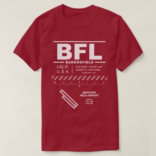 Meadows Field Airport BFL T_Shirt