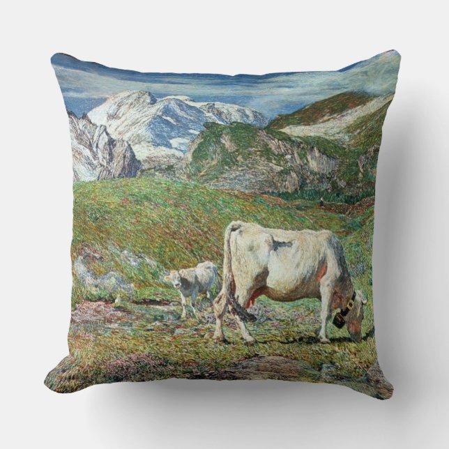 Meadows in Spring Throw Pillow (Front)