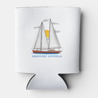 Meads Bay Anguilla Coastal Nautical Sailing Sailor Can Cooler