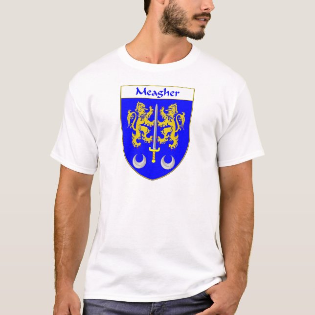 Meagher Coat of Arms/Family Crest T-Shirt (Front)