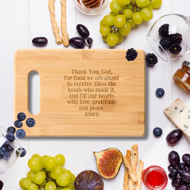 Meal Blessing – Custom Family Prayer Gift Engraved Cutting Board (Creator Uploaded)