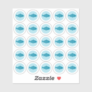 Meal Choice 2-Color Fish Sticker