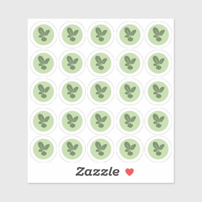 Meal Choice 2-Color Vegetarian Sticker (Sheet)