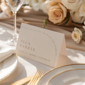 Meal Choice Place Card Boho Wedding Guest Place