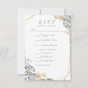 Meal Dietary Geometric Gold Blue Floral RSVP