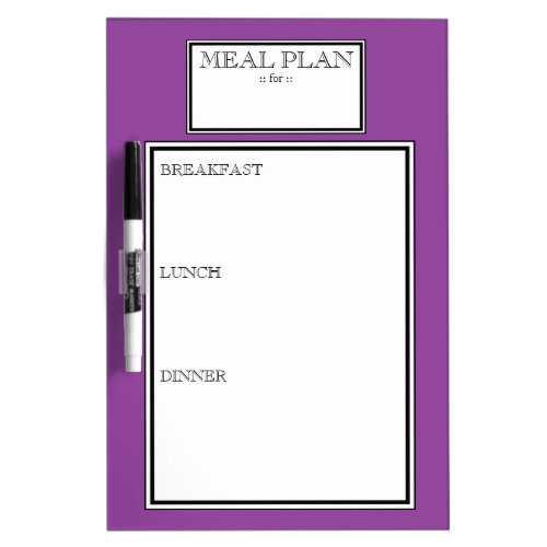 Meal Plan _ Purple Day_to_Day Dry_Erase Board