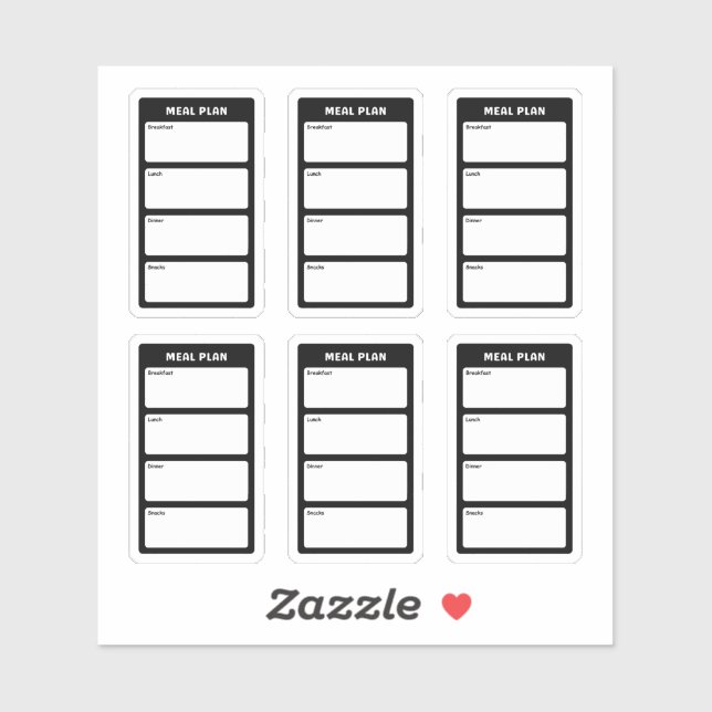 Meal Plan Sticker (Sheet)