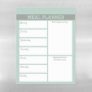 Meal Planner and Shopping List - Mint Ice and Gray Magnetic Dry Erase Sheet