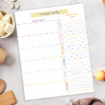 Meal Planner ans Shopping List Colorful Rainbow Notepad<br><div class="desc">Colorful rainbow family meal planner and shopping list for an organized week ahead any family can use. This meal planner template could be customized by changing the wording as you see fit. You could change it for events and scheduling or more niche needs as needed. Makes a great gift idea...</div>