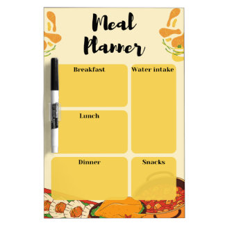 Meal planner dry erase board
