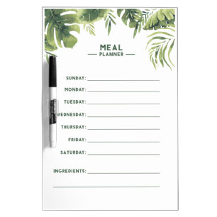 Meal Planner Dry Erase Fridge Magnet Board