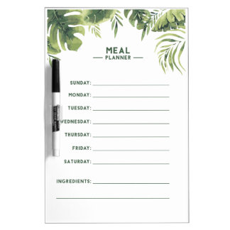 Meal Planner Dry Erase Fridge Magnet Board