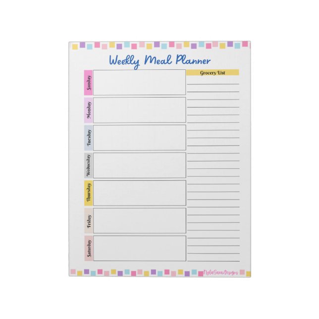 Meal Planner Notepad (Rotated)