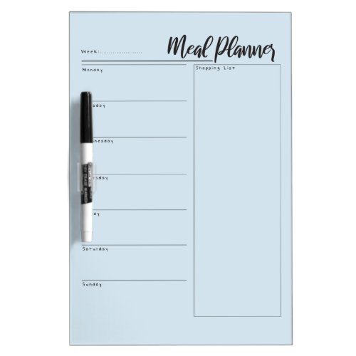 Meal planner notepad dry erase board