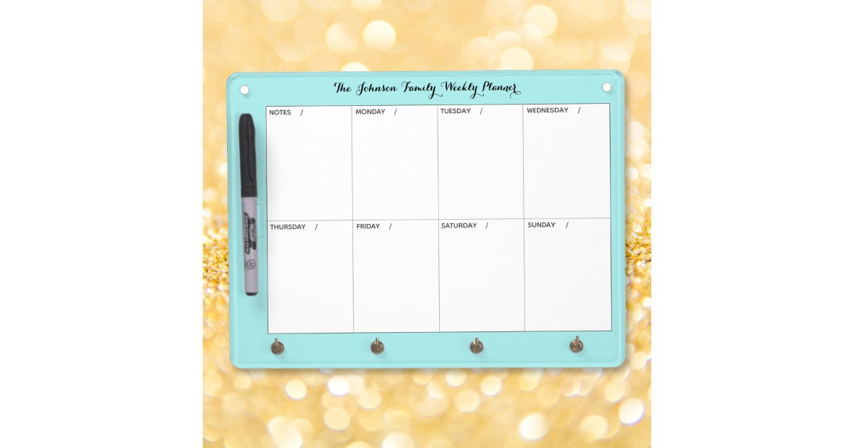 Meal Planning Chores Shopping List Weekly Planner Dry Erase Board With ...