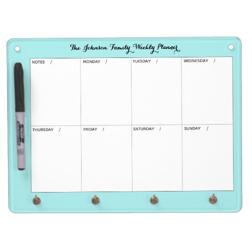Meal Planning Chores Shopping List Weekly Planner Dry Erase Board With Keychain Holder