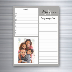 Meal Prep Shopping List Personalized Photo Magnetic Dry Erase Sheet
