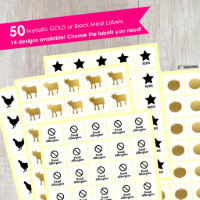 Meal Stickers For Place Cards (50 Per Set)